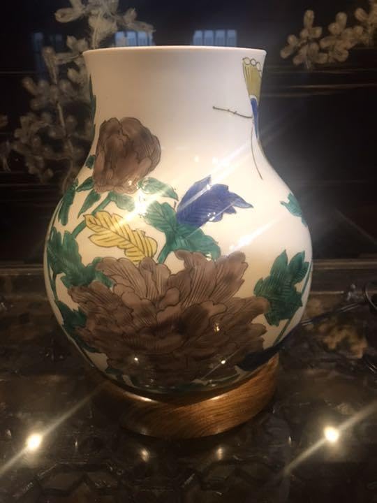 九谷焼　① 高級ライト　kutani pottly light 九谷焼① 高級ライトkutani pottly light